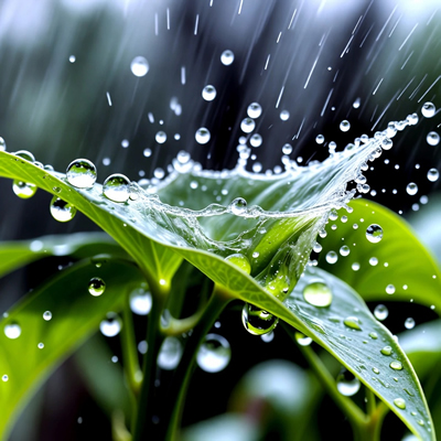 Slow motion chuva folha