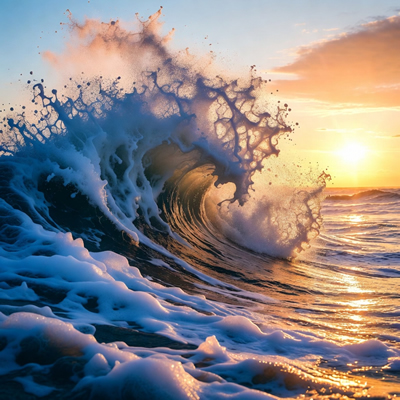 Slow motion onda mar
