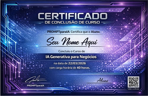 Frente do Certificado